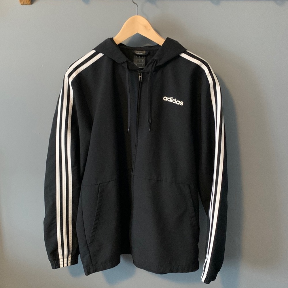 Black Adidas Triple Stripe Jacket